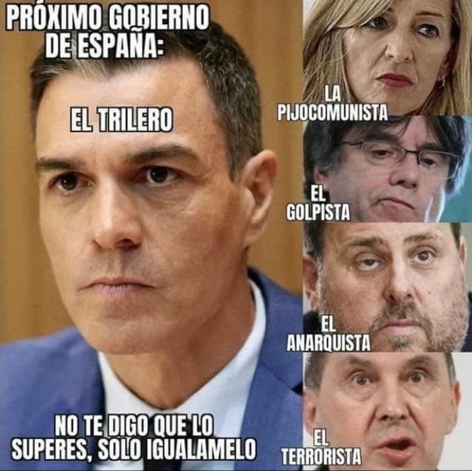 ISACATOLIC's tweet photo. Toda la bazofia del país, unidos para destruir a España. 
Vamos a seguir sin hacer nada? 

#HuelgaGeneral 
#SanchezAPrisión 
#PSOEBandaCriminal https://t.co/YH8CtIqwfX