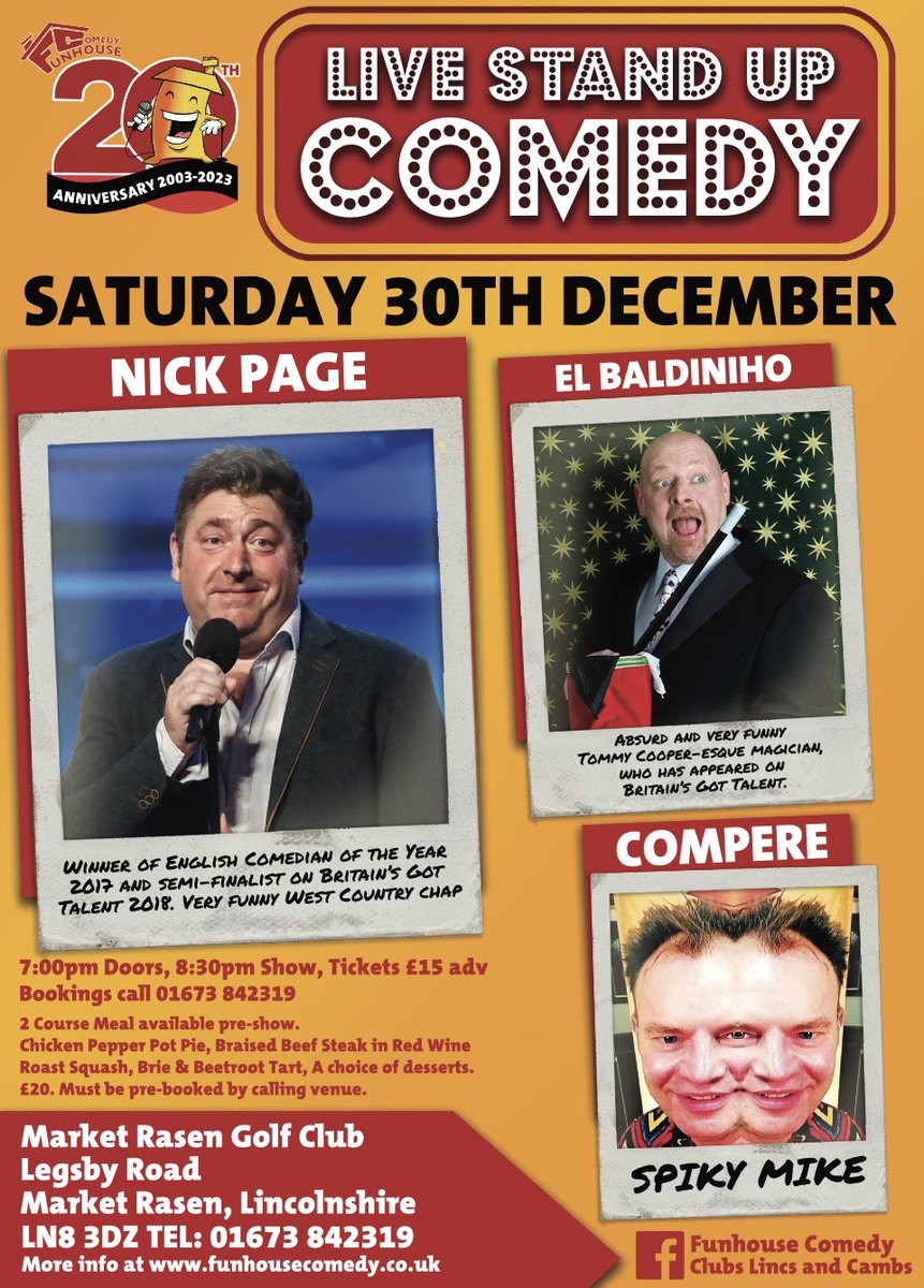 Join the fun with @funhousecomedy @Marketrasengc with compere @SpikyMike1 and comedians #nickpage and @elbandiniho #lincolnconnect @whatsonlincoln #standupcomedy #comedy #marketrasen