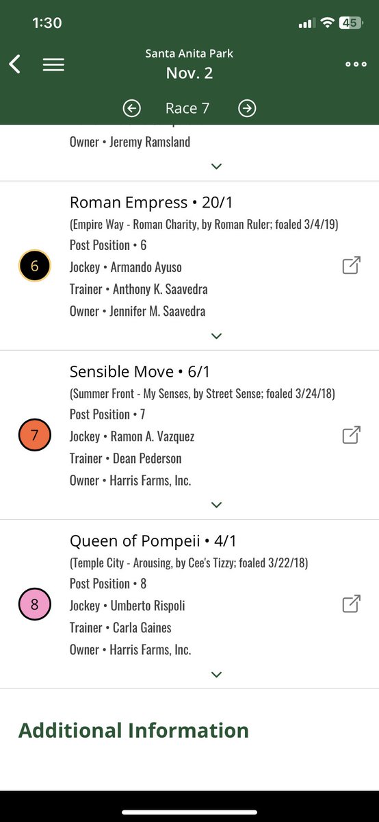 CAHandicapper's tweet photo. Best bet if the day at Santa Anita race 7 #7 sensible move https://t.co/OGu19zF7DU
