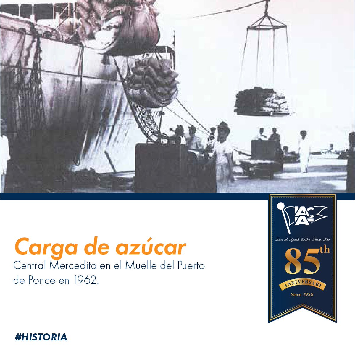 ayacolpr's tweet photo. Dato histórico:

El barco que transportaba el azúcar viajaba a los puertos de New York, Philadelphia, Baltimore y Norfolk en un periodo de entre 10 a 12 días. Cargarlo tomaba de 24 a 26 horas, sujeto a las condiciones del tiempo. Se utilizaba el Muelle Municipal 1 de Ponce. https://t.co/PQL9mD4Ebl