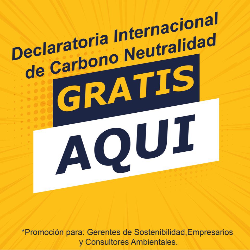 Certificado Internacional de Carbono Neutralidad. Gratis.
Oferta dirigida a Gerentes de Sostenibilidad, Empresarios, Consultores / Asesores Ambientales de la Mediana y Gran Empresa.
Requisitos y contactos en el siguiente enlace:
fudis.info/wp-content/upl…