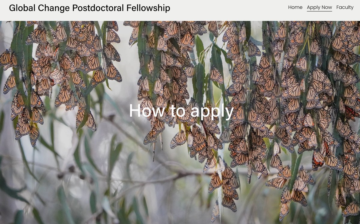 Dr. Joan Dudney (@dudney_joan) on Twitter photo Excited to announce — <a href="/BrenUCSB/">UCSB Bren School</a> is accepting applications for the Global Change #PostdocFellowship cohort!!!
Join an innovative #team of #interdisciplinary scholars focused on solving today's most pressing environmental challenges!
globalchangepostdoctoralfellowship.com Excited to announce — <a href="/BrenUCSB/">UCSB Bren School</a> is accepting applications for the Global Change #PostdocFellowship cohort!!!
Join an innovative #team of #interdisciplinary scholars focused on solving today's most pressing environmental challenges!
globalchangepostdoctoralfellowship.com