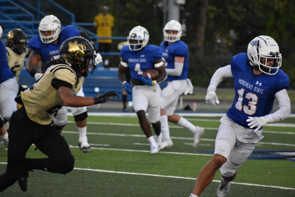 RamseurCaleb's tweet photo. I want to thank Morehead State for giving me an opportunity. I want to thank Coach Moore for making me a better RB and player overall. I also want to thank Coach Watts for allowing me to make impact on KR. I will be entering the Transfer Portal with 2 more seasons of eligibility. https://t.co/u61Y31wdyY