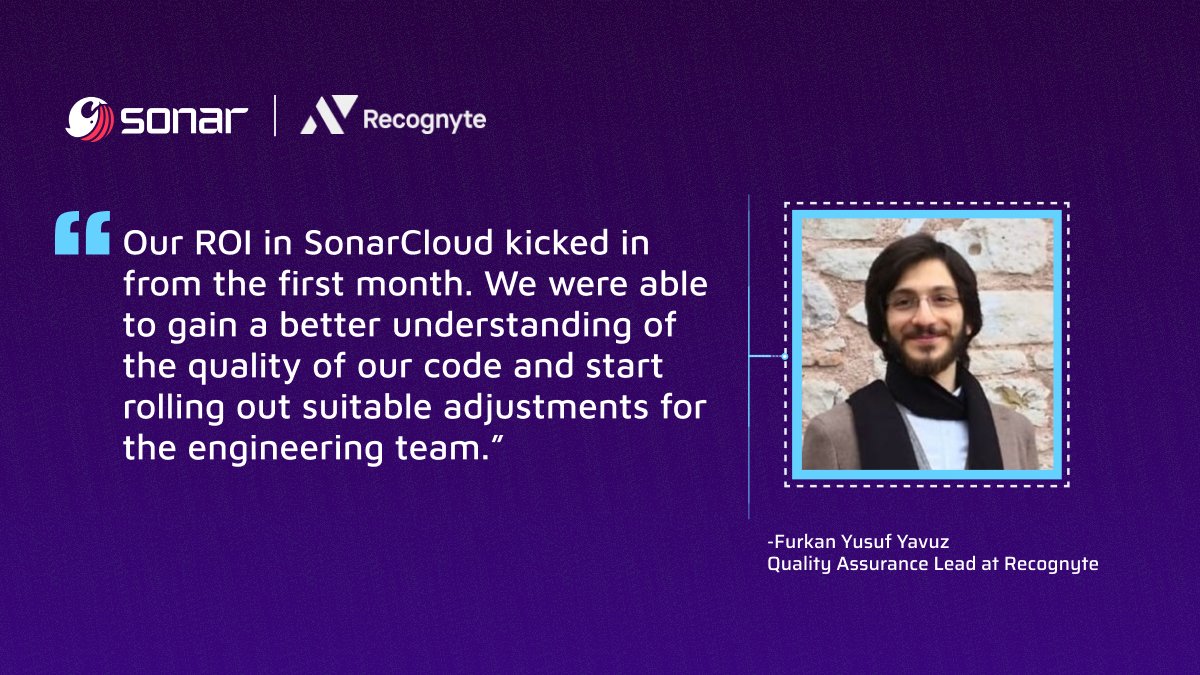 AI-driven real estate intelligence company, Recognyte, sees immediate ROI with Sonar! In this case study, learn how @SonarCloud Quality Gates can act as a benefit, not a bottleneck, for streamlining the DevOps workflow