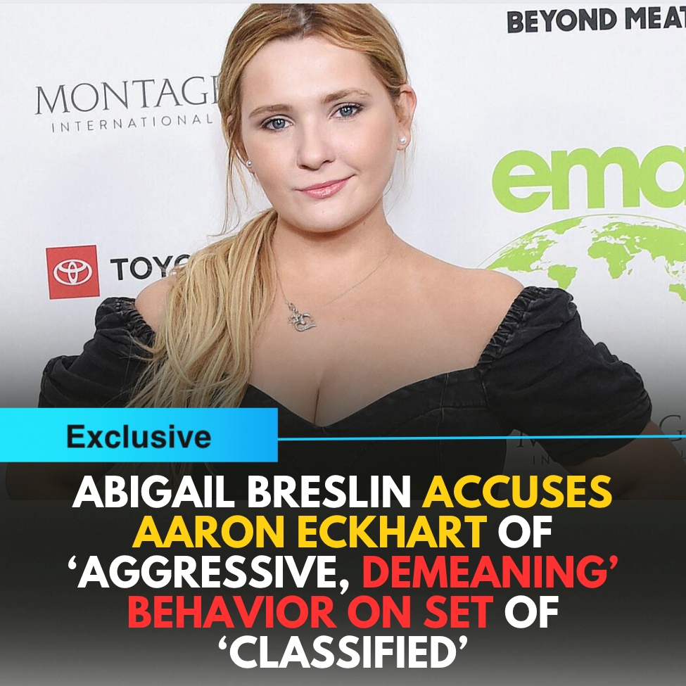 Abigail Breslin accused co-star Aaron Eckhart of ‘aggressive, demeaning, and unprofessional’ behavior on the set of ‘Classified,’ bad enough that she refused to be alone with him. theblast.com/552095/abigail…