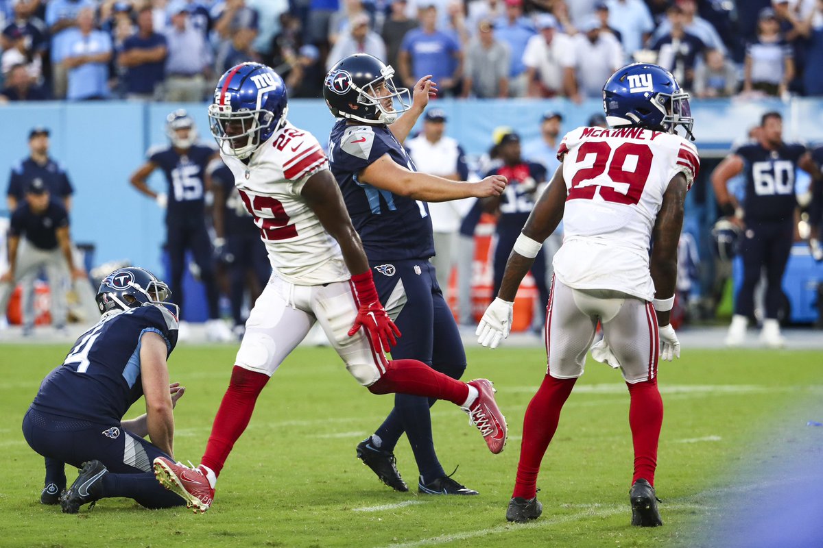 AdamSchefter's tweet photo. With Graham Gano battling a knee injury, the Giants are signing former Titans’ kicker Randy Bullock to their practice squad, pending a physical, per sources. Bullock was with the Giants in 2016.

Giants also worked out veteran kickers Robbie Gould, Mason Crosby and Matthew Wright.