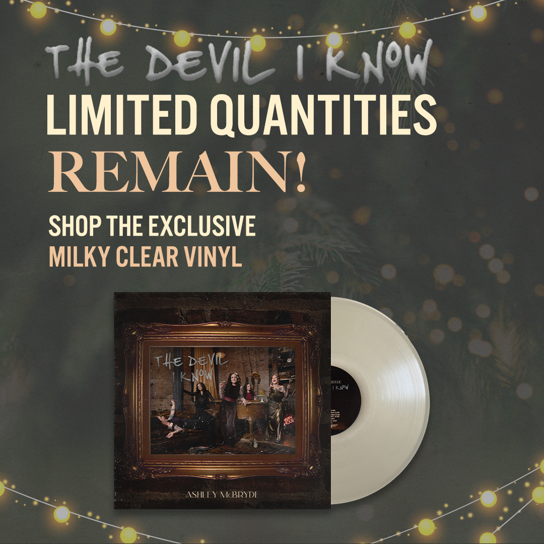 AshleyMcBryde's tweet photo. Limited quantities of #TheDevilIKnow Milky Clear vinyl variant are available now! Grab this exclusive color before it's gone! Shop here: https://t.co/2IeAvNbb7w https://t.co/O2FIV7PQuT