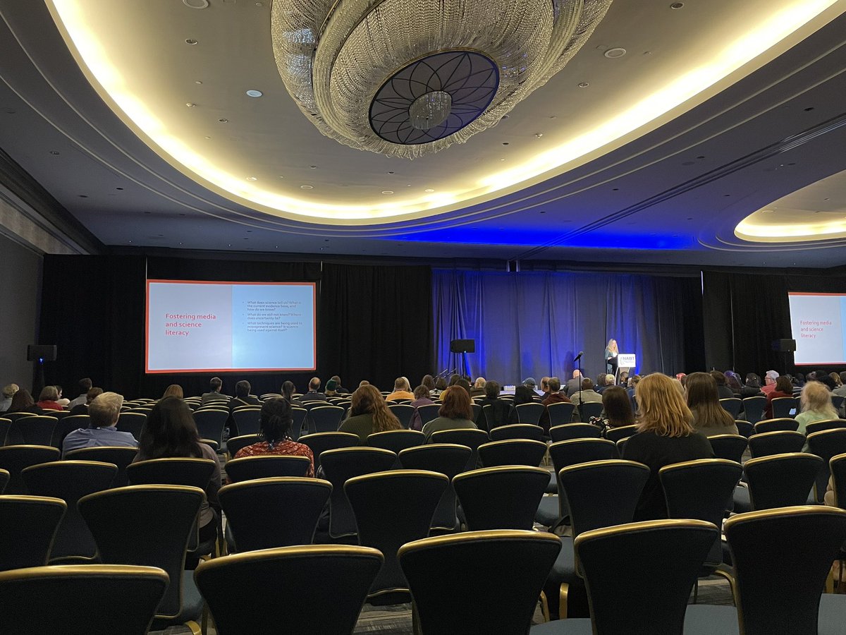 Young people are suffering from climate anxiety. We can build constructive hope by emphasizing climate solutions &amp; changes necessary to achieve those solutions. TikTok is not just a teenage wasteland; it can be used to engage people in climate action. -Lauren Feldman #nabt2023