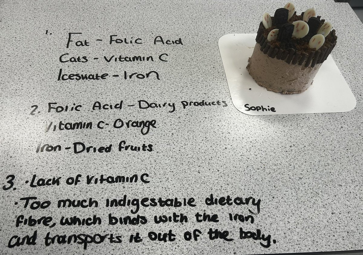 stmodanshft's tweet photo. Halloween 🎃 but make it educational! HFT making chocolate and orange cakes looking at the interrelationship of iron, vitamin C &amp; folic acid 👻 https://t.co/6FbTVJQXCQ