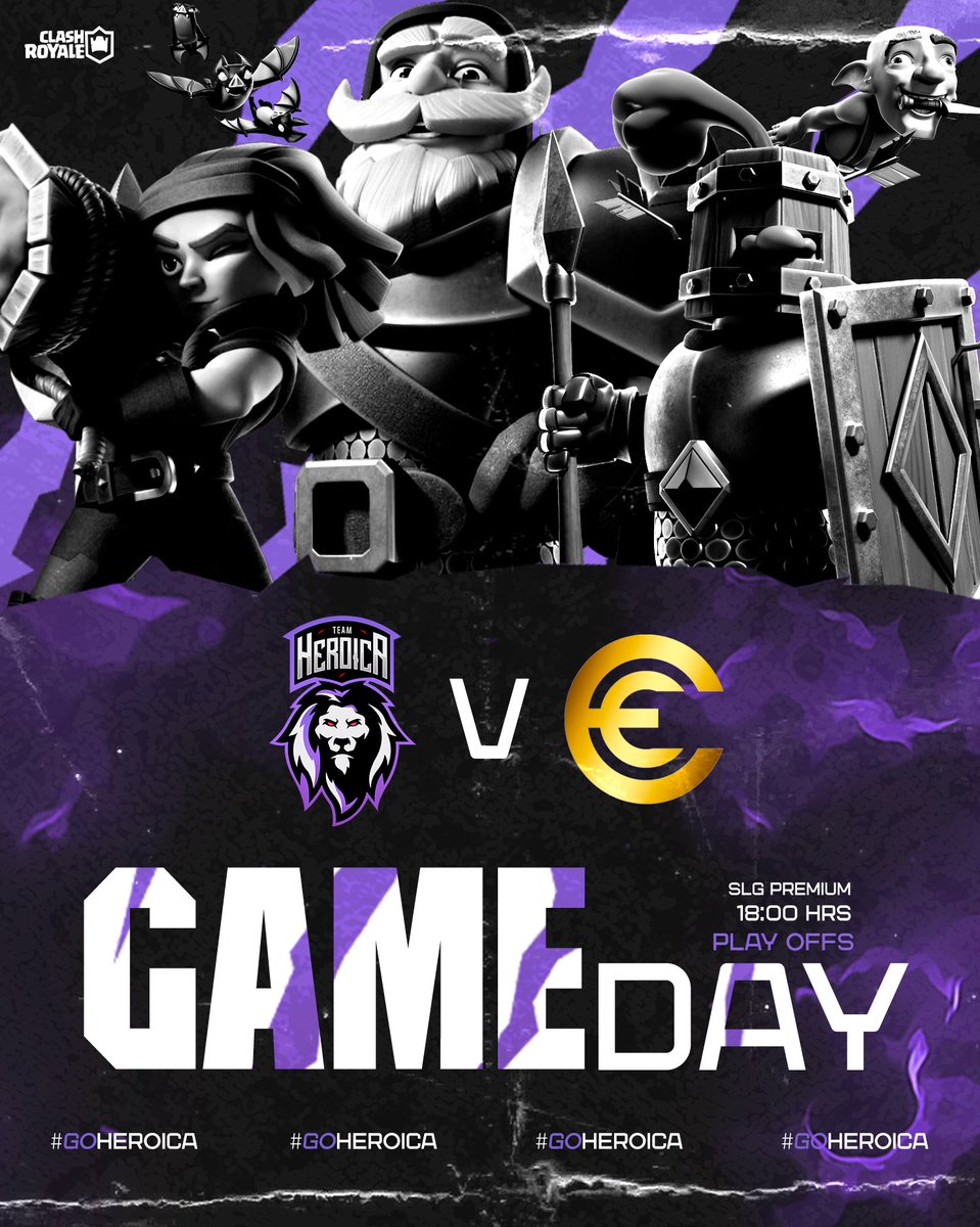 Team Heroica (@heroica_team) on Twitter photo #CR | 💥MATCH DAY💥
🦁: Comprometidos siempre y sabemos que el rival no será nada fácil.
🟣《Play off》
🏟️: @SuperLeague1010
🆚️: <a href="/CE_eSportsGG/">CE Esports 🏆</a>
⏰️: 18:00 p.m. 🇵🇪
#HastaElFinal #Leones🦁 #CR | 💥MATCH DAY💥
🦁: Comprometidos siempre y sabemos que el rival no será nada fácil.
🟣《Play off》
🏟️: @SuperLeague1010
🆚️: <a href="/CE_eSportsGG/">CE Esports 🏆</a>
⏰️: 18:00 p.m. 🇵🇪
#HastaElFinal #Leones🦁