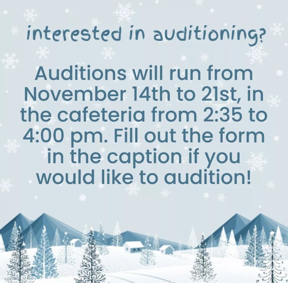 Talent show auditions start soon!!!! Come on out and show us what you got 🎉🎉🎉