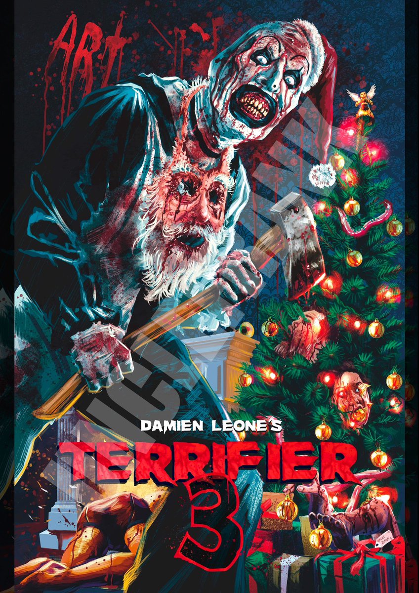 Can finally reveal my poster for <a href="/TerrifierFilm/">Terrifier 3 ☝️🤡✌️</a> without worrying about spoiling anything. So proud and humbled to have been asked to work on this. Thank you so much <a href="/damienleone/">Damien Leone</a> for asking me and to the fanbase for liking it so much