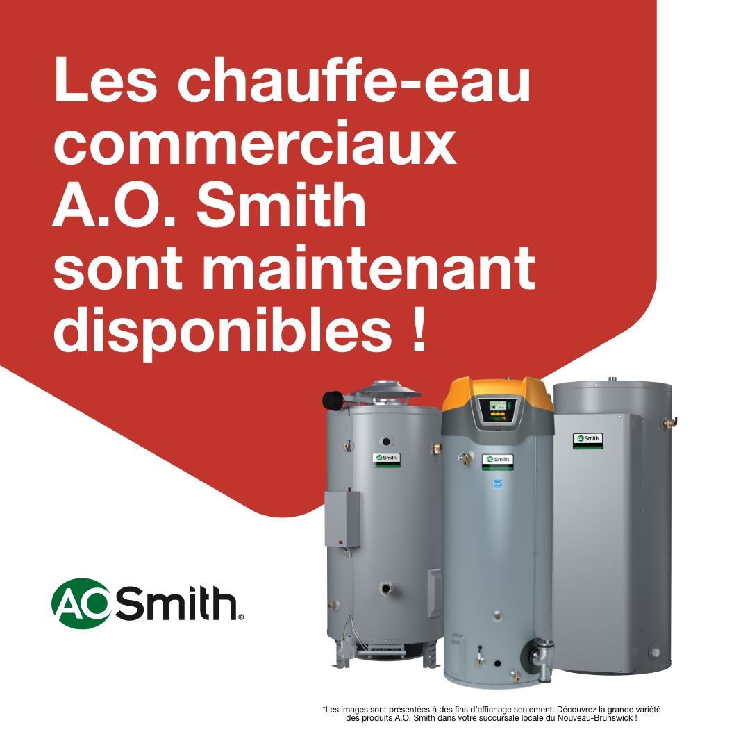 Wolseley est votre destination unique pour les chauffe-eau commerciaux A.O. Smith. Explorez notre vaste gamme de chauffe-eau de qualité supérieure à notre succursale Wolseley de Moncton, située au 1270, boul. St-George. Cliquez sur le lien pour obtenir: buff.ly/46VOiNc