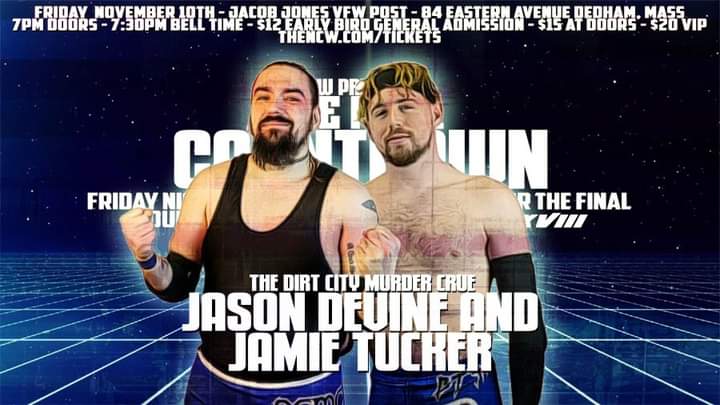 the_NCW's tweet photo. @PowerhouseAriel @TheBMT88 Some of the teams stepping up to the Gauntlet for the Gold November 10th in #DedhamMA at the #NCW #FinalCountdown!
#DCMC #TheLosers #HardworkHeroes #TheCollective https://t.co/fyags3XExW