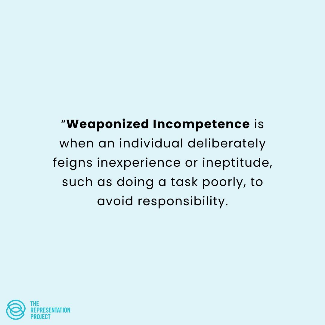 #WeaponizedIncompetence plays a significant role in the unequal division of domestic labor as a way of avoiding shared household responsibilities. #EqualityAtHome requires that everyone step up as competent caregivers and active participants. 

#NoAskTask #FairPlay