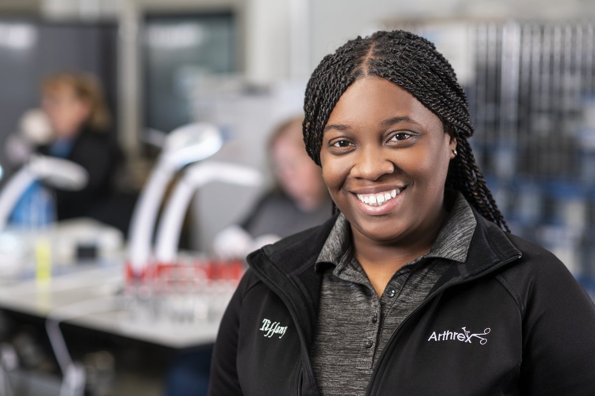 “Arthrex has made me better by believing in me and giving me the opportunity to be part of something great,” says Suture Engineer Technician I Tiffany Bryant. Read about Tiffany’s role and what makes her an #ArthrexProud employee: arthrex.info/3SvdZQt