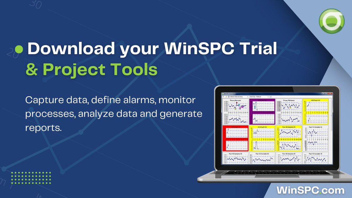 WinSPC's tweet photo. Discover for Yourself the Power and Simplicity of WinSPC!
Download your Trial Version and Project Tools here ➡️ https://t.co/ZqU6A23VMs
#StatisticalProcessControls #Manufacturing https://t.co/s4X39ktKBG