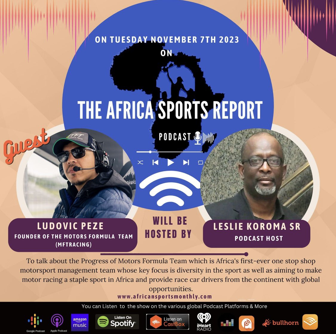 Ludo_Peze's tweet photo. #Nextweek #podcast #motorsport #africa #mftracing @MftRacing https://t.co/kmh3jmCOoG