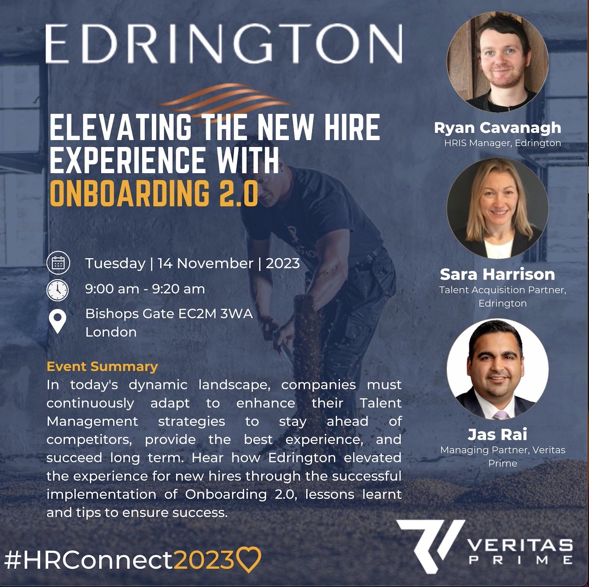 Join us at #HRConnect2023 to hear how Edrington, the company that is celebrating it's 162nd year in business, has continued to innovate their hiring experience with Onboarding 2.0.  Sign up for #HRAfterParty at the Nest at 6pm, see you there! bit.ly/3RRfrfA