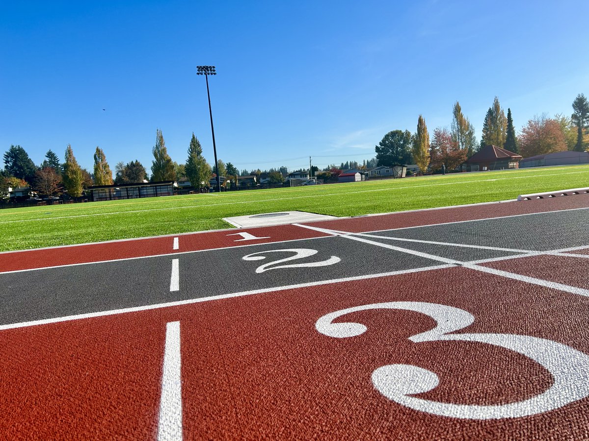 cityofcoquitlam's tweet photo. Lace up your sneakers! 👟 Percy Perry Stadium at Town Centre Park is open to the public again, and it’s better than ever with a new rubber track and turf field. Come enjoy the sleek new surfaces! Read more: https://t.co/80HHsr8qMC https://t.co/v2cwrOAHmH
