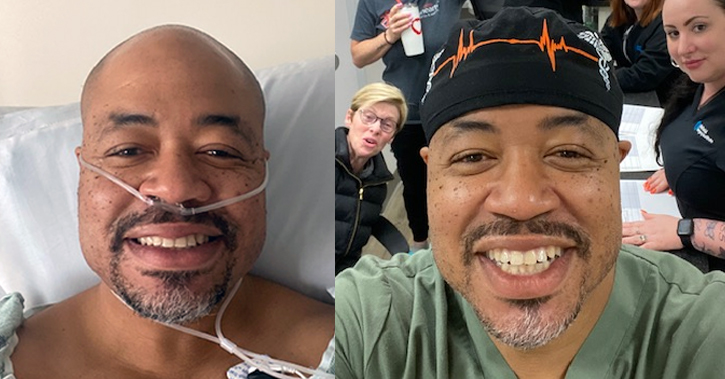 Dr. Damian Findlay shared his personal experience battling COVID in 2020 and now he's opening up again! Recently diagnosed with colon cancer after a routine screening colonoscopy, he is now encouraging others to get regular health screenings. mercy.net/newsroom/2023/…