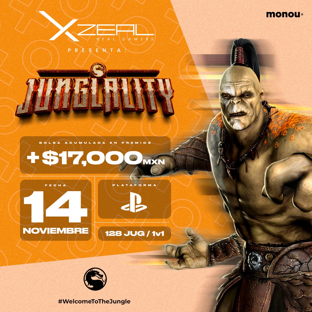 Las inscripciones al Junglality, el primer torneo de Mortal Kombat 1 presentado por Xzeal, están abiertas. 🎁 Premios de Xzeal a los ganadores 🗓️14 noviembre 🗒️ Inscripciones tinyurl.com/nsst784v #xzealesports🖥️ l @Monougg