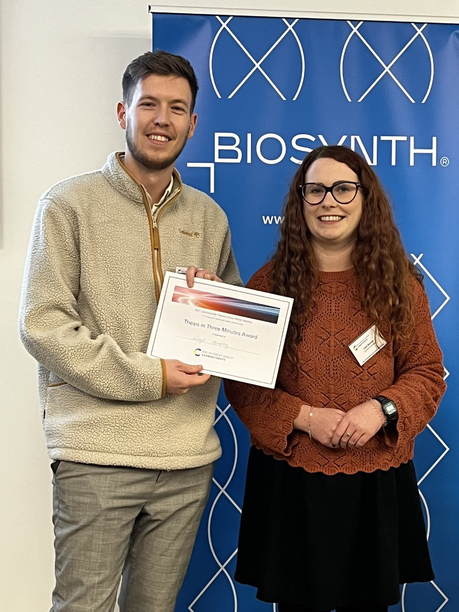 CarbGroupUK's tweet image. Congratulations to our three minute thesis winner Lloyd Murphy from @ChemBiolYork and runner up @DSharpScience from @TheCrick