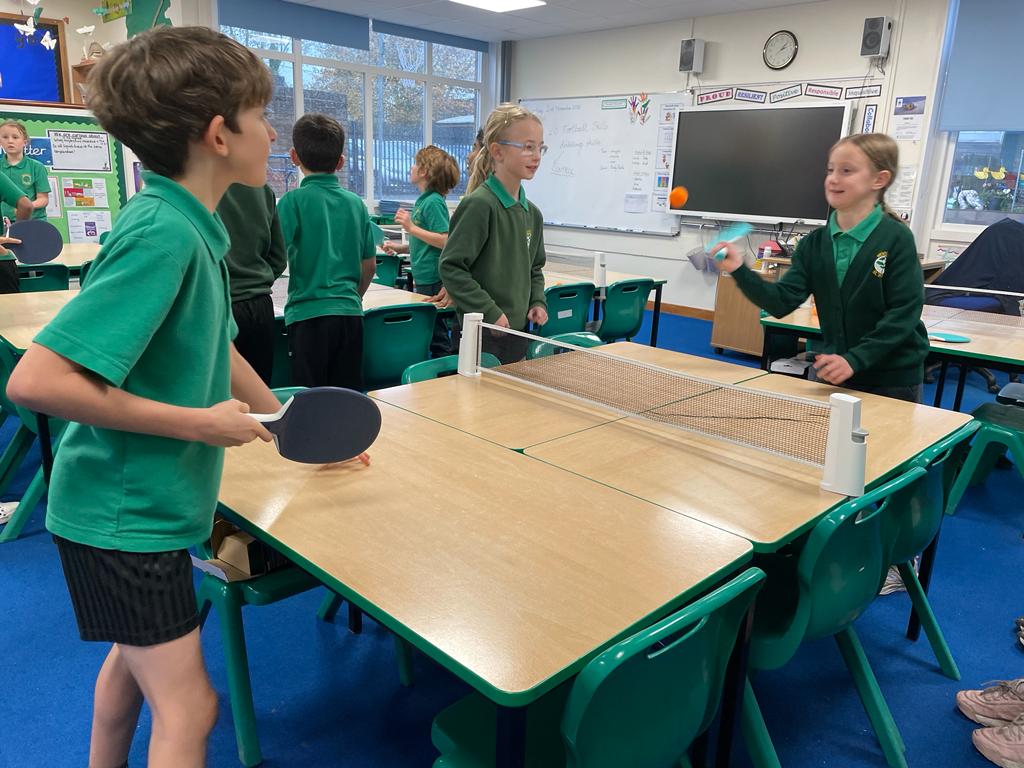 Year 4 and table tennis when it was too wet to go outside. 🏓🏓#keepactive