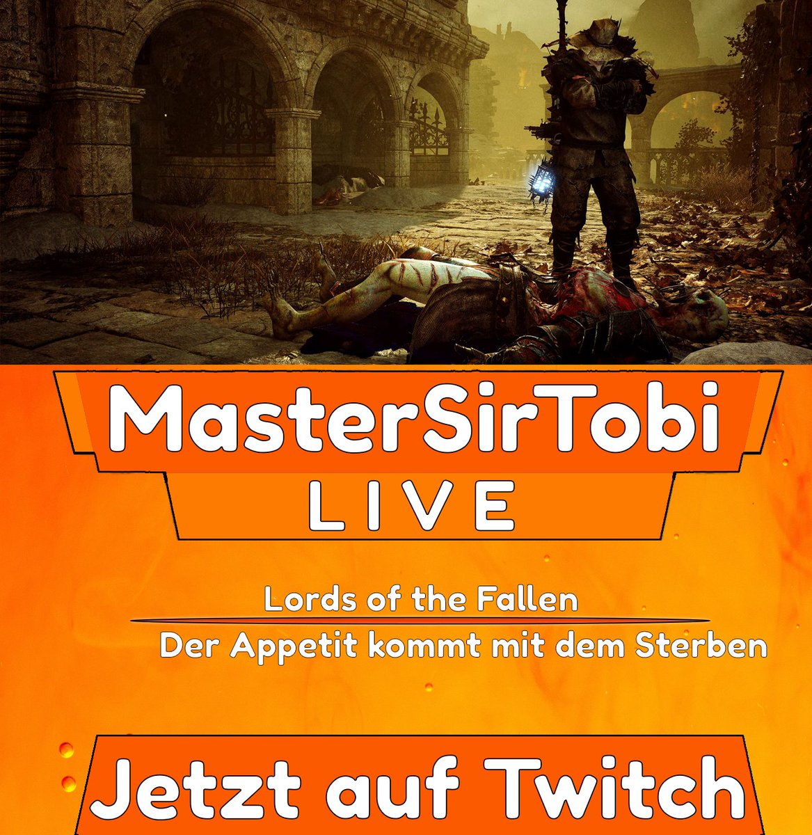 TheRealSirTobi's tweet photo. Eine weitere Runde #LordsoftheFallen. Zwischen dreister Scherz und Meisterwerk. Irgendwann macht es mich wahnsinnig! 
Gleich live auf https://t.co/iHJdbbTGl1 https://t.co/OYB1YUfnp2