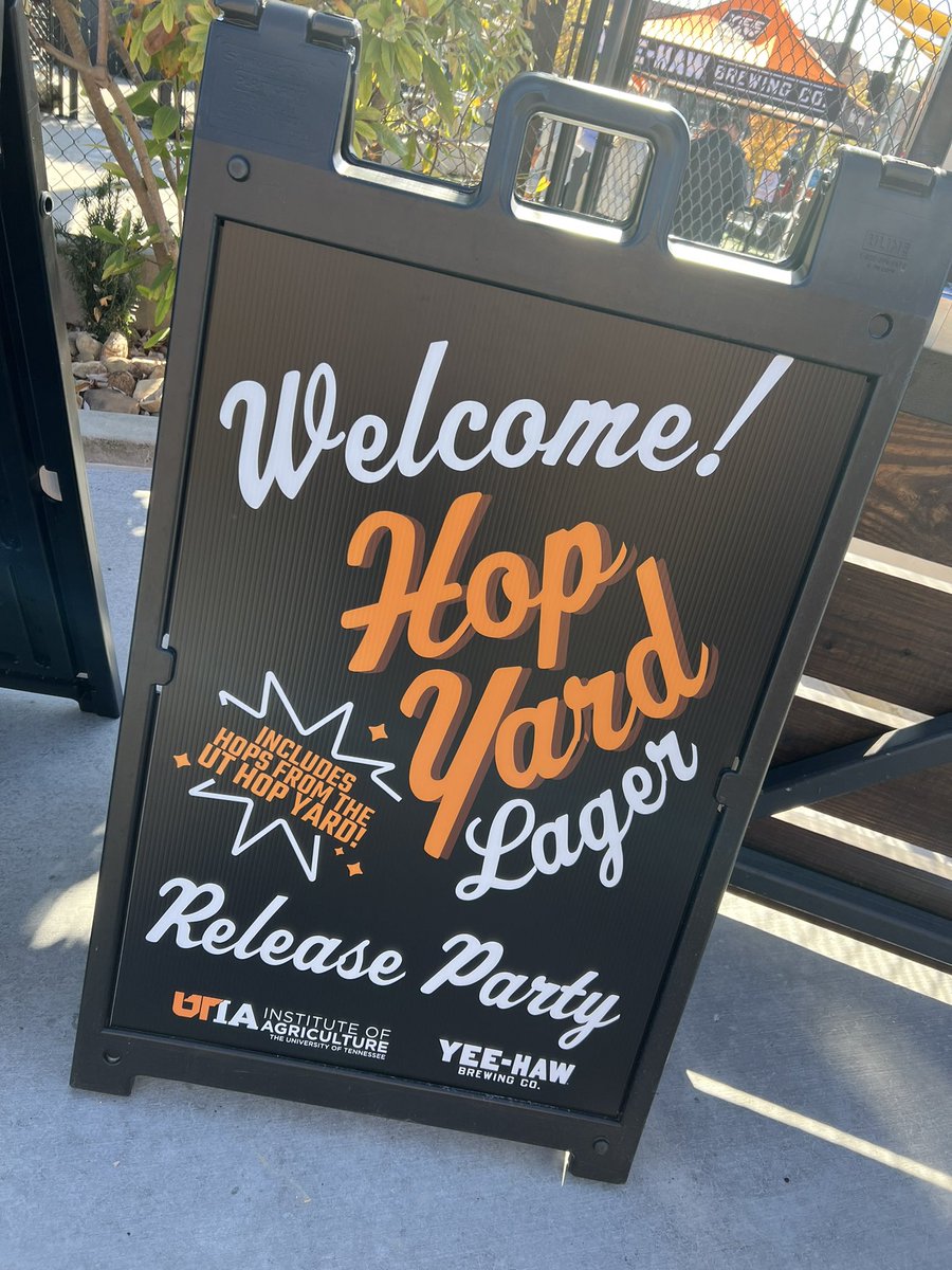 KC4UTIA's tweet photo. Destination spot @YeeHawBrewing partners w/ @utextension @UTAgResearch to produce #HopYardLager made w/ @UTIAg hops! #Knoxville #agriculture #YeeHaw https://t.co/LhRMudUk31
