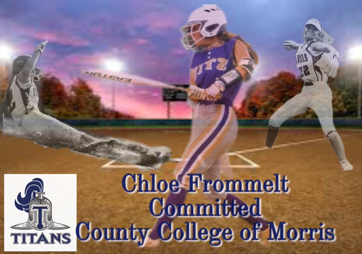 chloefrommelt27's tweet photo. I am very excited to announce that I will be continuing my academic and athletic career playing Division II softball at County College of Morris. I want to thank my coaches, teammates, and family who have supported me throughout my softball journey. So proud to be a Titan!! https://t.co/tEucZNThLG