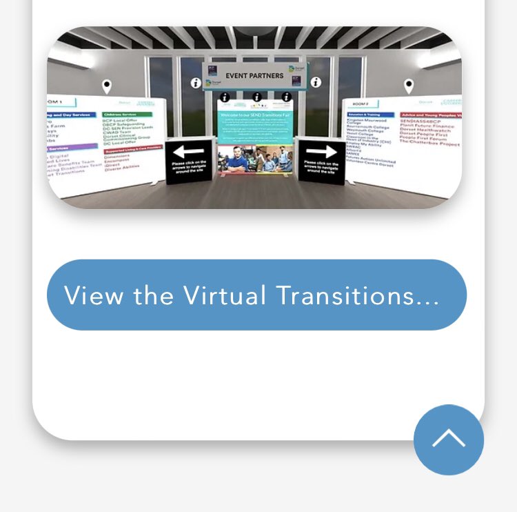 Virtual Transitions Fair

We have created a Virtual Transitions Fair in partnership with Dorset Careers Hub, Parent Carers Together, BCP and Dorset Councils.

dorsetsendtransitionsfair.com