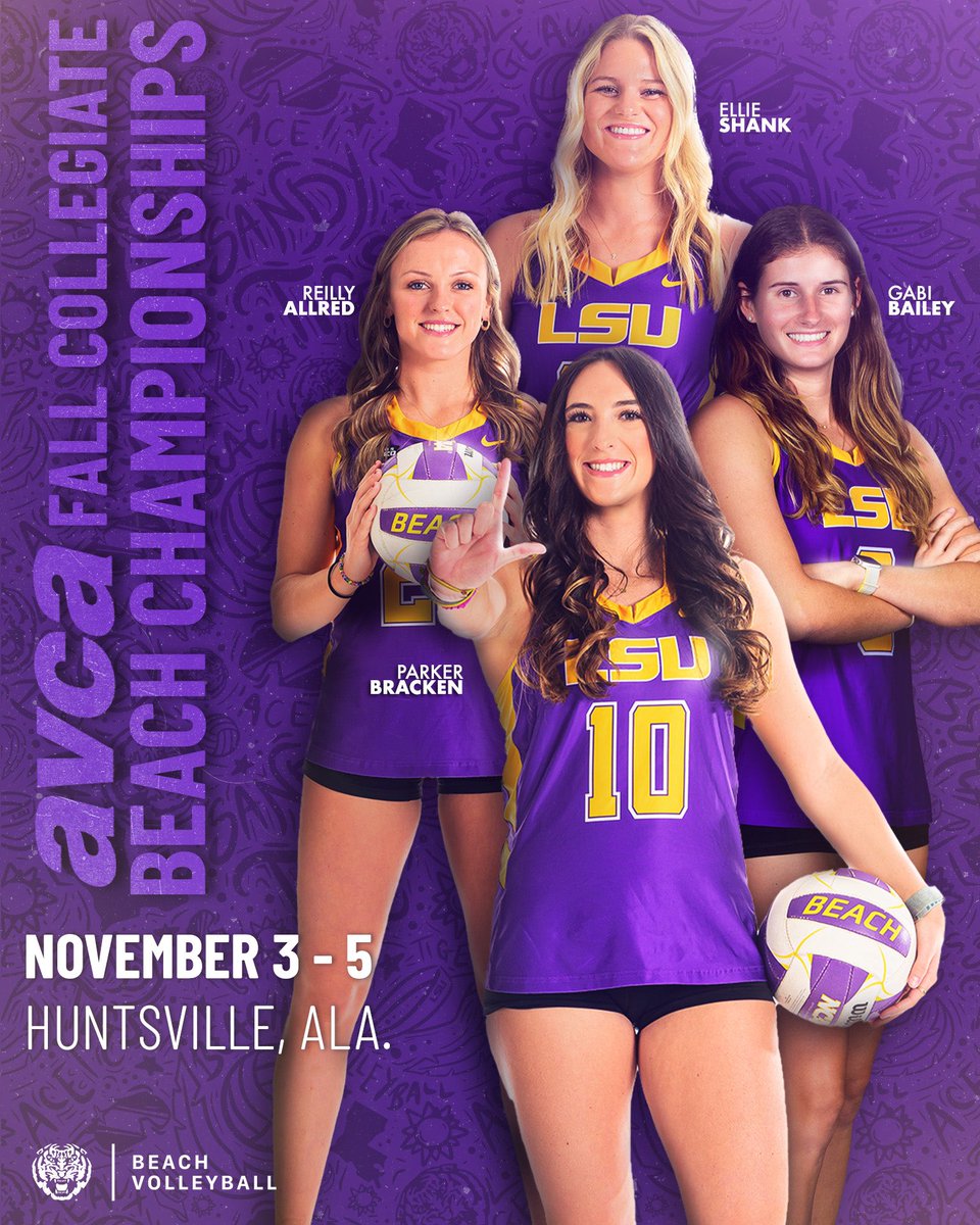 Time To Compete   Ellie Shank, Gabi Bailey, Parker Bracken and Reilly Allred are heading back to Huntsville to compete in the AVCA Fall Collegiate Beach Championships  
📄 lsul.su/465wVbG