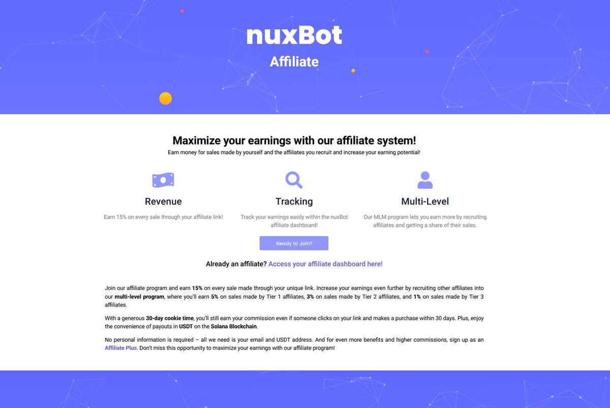 Yoeri_nuxBot's tweet photo. Did you know that #nuxBot offers an exclusive affiliate system? Join now and enjoy incredible benefits while spreading the word about the future of automated #trading! https://t.co/B8wL11vGQf