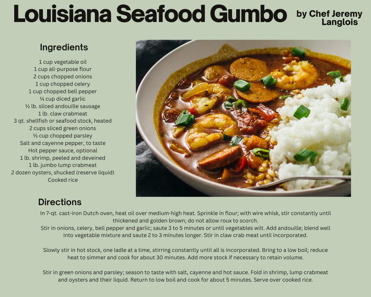 Louisiana Seafood Gumbo Recipe