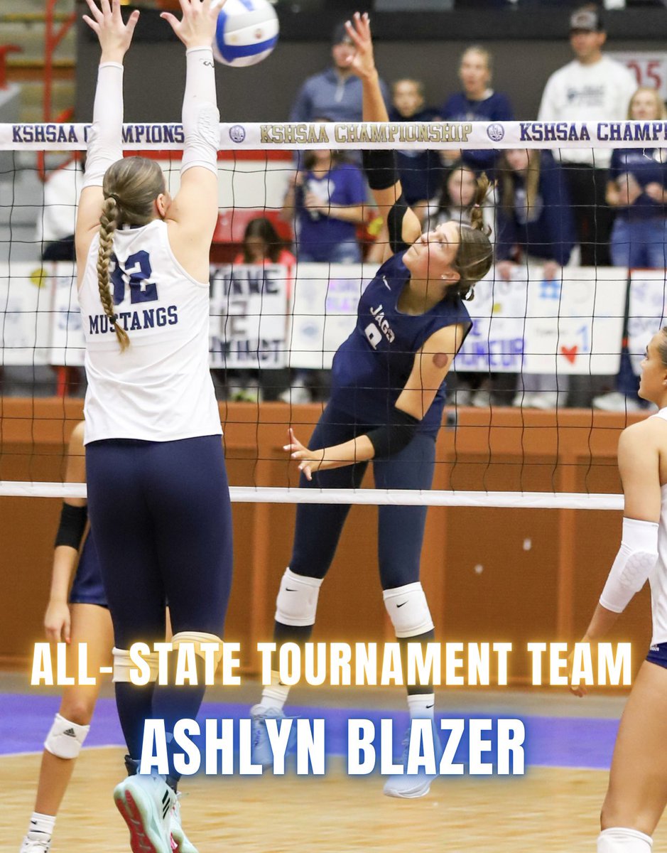 Congratulations to Ashlyn Blazer on earning 2nd Team All Sunflower League &amp; All State Tournament Team!!