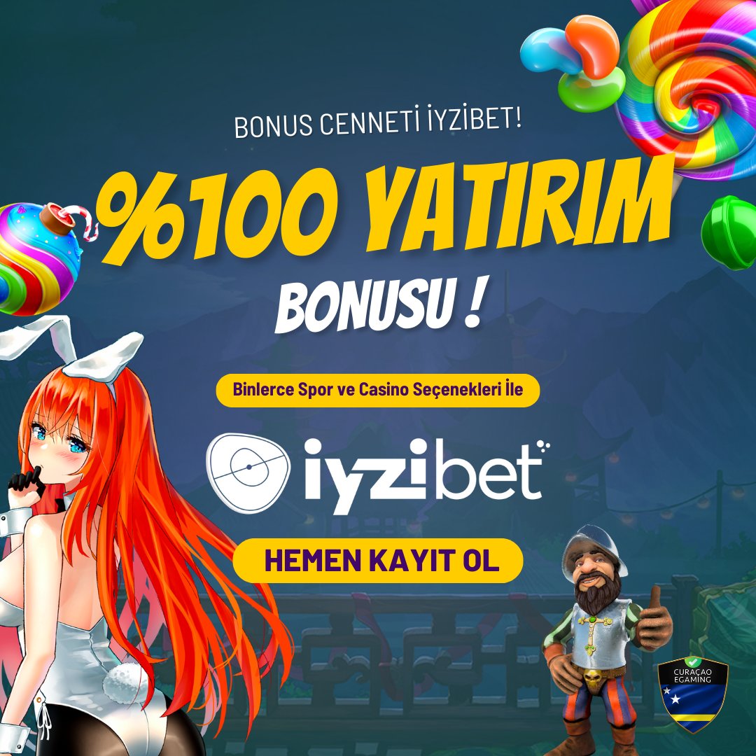 iyzibet's tweet photo. ❗️ İYZİBET'DE EFSANE BONUS YAĞMURU ❗️

🍭 1000₺'ye kadar olan yatırımlarınıza anında 1000₺ Bonus! 🍭

➡️Güncel Giriş - https://t.co/QGQXBG1zov

🔥 Kazanmanın Heyecanı İyzibet'de Yaşanır !

#iyzibet #bahis #denemebonusu #freespin #casino #bahissiteleri https://t.co/inEkISA0xq