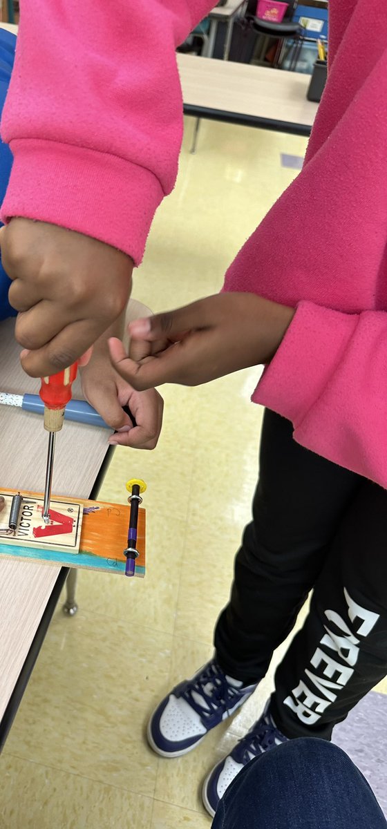 mstmcrae's tweet photo. What do you do when you are a one-story school for egg drop? You climb the tallest ladder you can find. Still in the test and improve phases of our engineering designs for egg drop. Also we are ready to test our mousetrap cars. Let’s go @Palmetto_OCPS #OCPSSuperStemSaturday https://t.co/5HecW29ySF