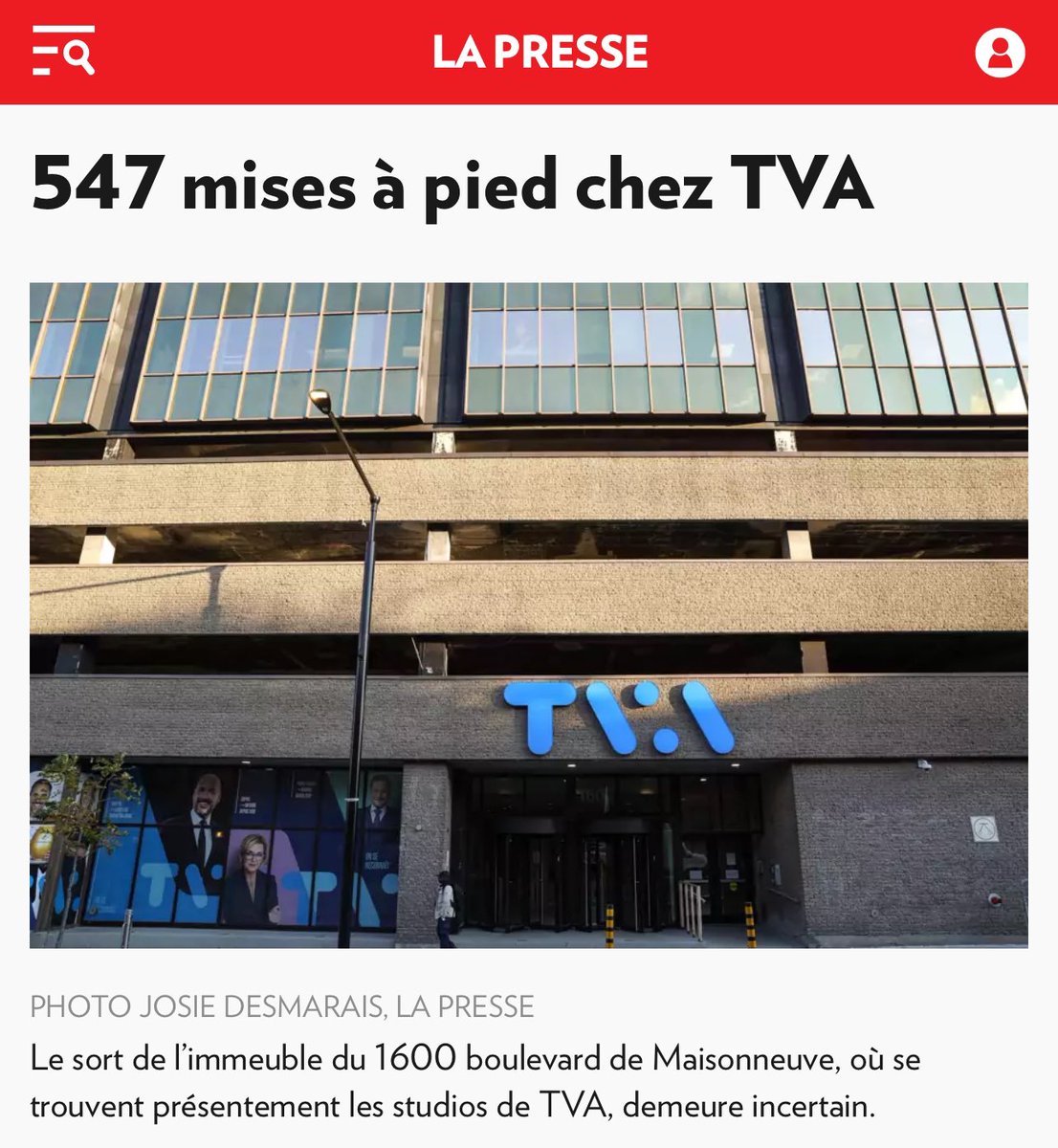 TVA a passé deux ans à jouer le rôle officiel de stool. Payé par Legault pour insulter et dénigrer les Qbcois. 

Autrefois, dans la cour d'école, on savait comment régler ça...

Aujourd’hui, on ne peut plus faire ça! 

Heureusement, il y a le karma. 

*