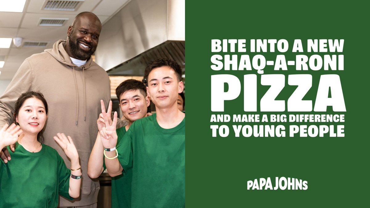 We've partnered with @papajohns and @shaq to make a BIG impact for JA. Order the #ShaqaRoni pizza ,and Papa Johns will donate to your JA office (in select countries). Find your local Papa Johns at papajohns.com #pizzalovers #pizzatime #youthempowerment