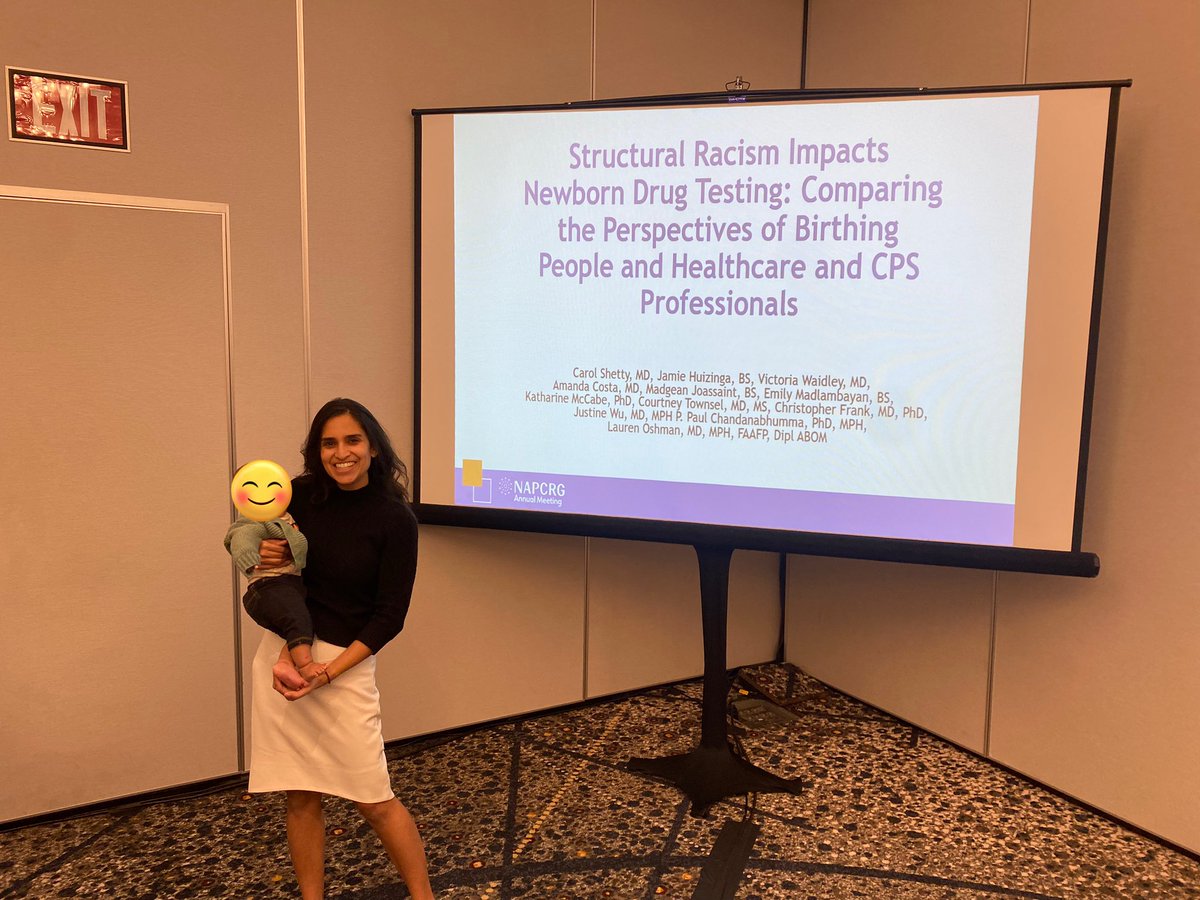 Introducing, my new boss! He let me present most of the slides at our first academic talk together today <a href="/NAPCRG/">NAPCRG</a>. Lucky to become a mama to this precious little one this summer, and to welcome a new member to the team tackling #antiracism in pregnant people &amp; newborns! #napcrg23
