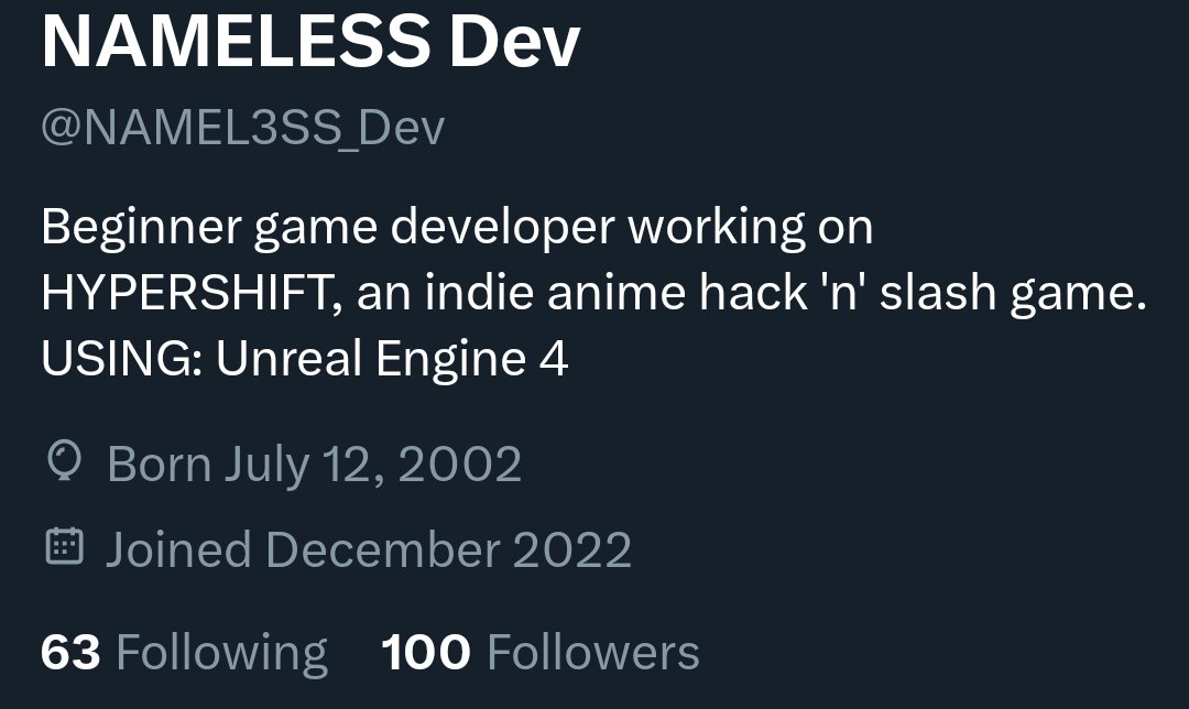 Idc if it's third post today, but thank you for 100 followers!!! I highly appreciate the support over nearly a year on here, and I am very thankful for all of you guys! I hope you stick around because I have plans regarding HYPERSHIFT in the near future.