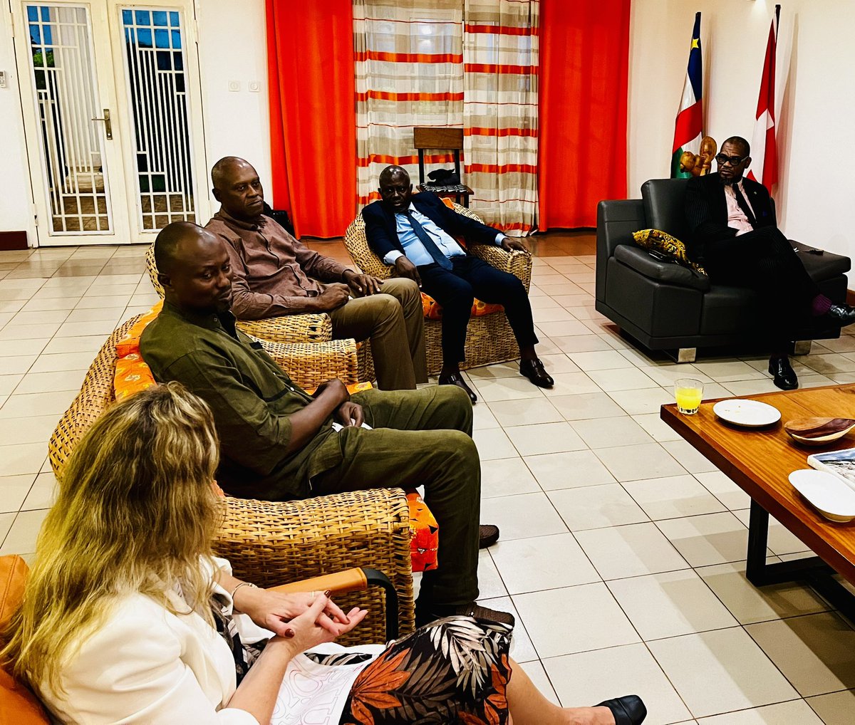EricMarclay's tweet photo. For the first time in #Centrafrique 🇨🇫 #GCSPGANN - meeting old fellows and making new friends, praising @TheGCSP 4the courses attended, committing to further meet, and hopefully, getting courses deployed in #Bangui #CAR #RCA https://t.co/uzWWu10CTL