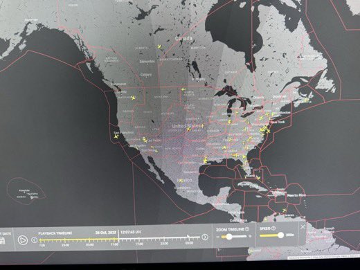 Here is

October 3rd

October 7th

October 10th

&amp; October 26th

(random days chosen and all at around the same time of day)

U.S. Military is obviously on heightened alert as tensions around Israel rise and appears to be potentially getting ready for a major move!