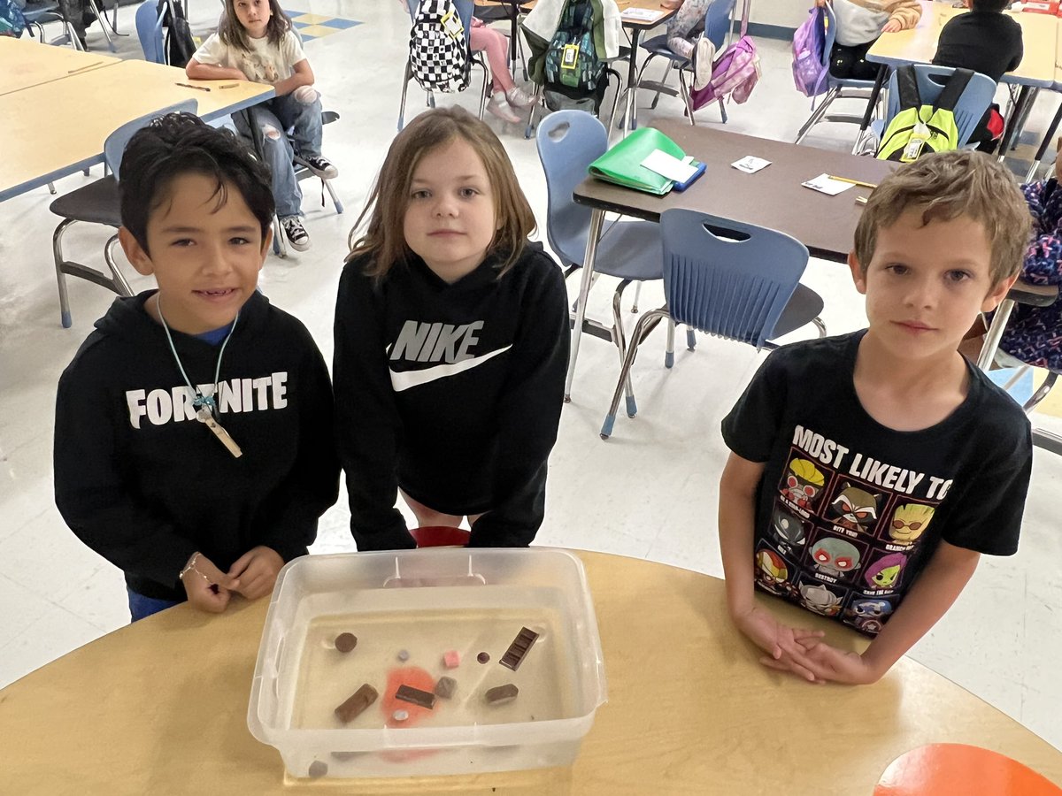 MaryeNave's tweet photo. Learning about sink and float with candy!@ElemSci #vcsscientist @klowrey22 @JilkaJane @hmconyers https://t.co/yjTbLH2L2s