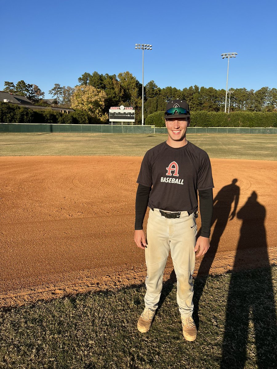 AbbeyBaseball's tweet photo. Player of the Game. Aengus Adams 1-3 with game winning RBI. https://t.co/ZrNkxMHCj0