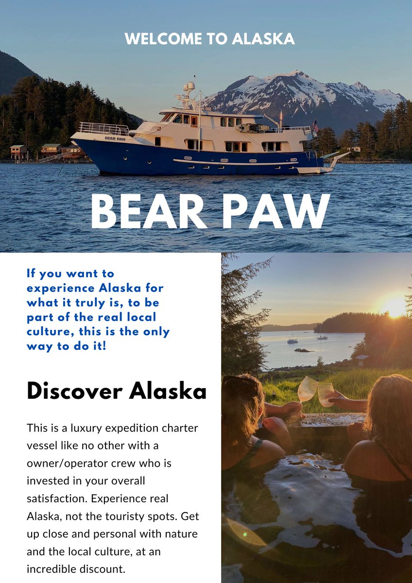 Take a private Alaskan criuse on Bear Paw - hubs.ly/Q027n5f10

#vacation #alaska #bestvacations #familyvacation #charter #yachtcharter #alaskalife #vacationmood #vacation🌴 #alaskaki #alaskasummer #vacationdays #alaskafishing #vacationphotos #alaskacruise #cruisealaska