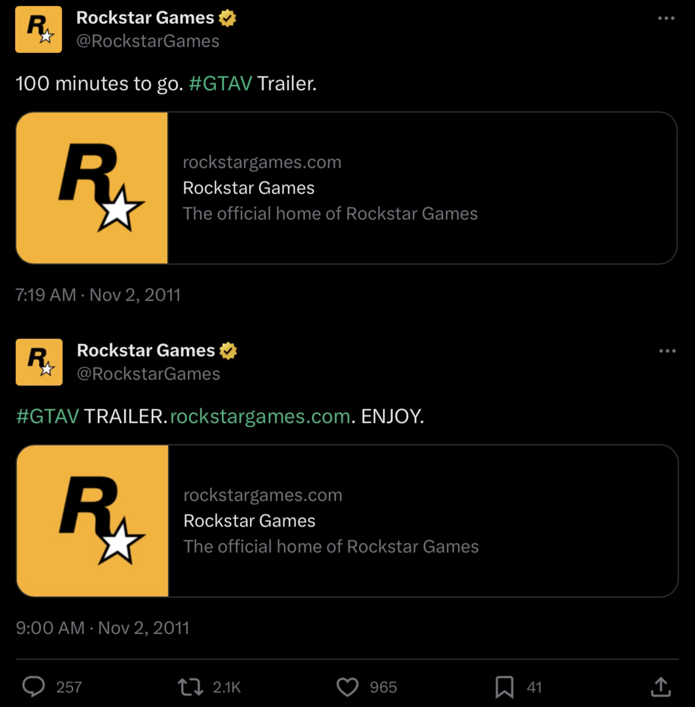 GTA 6 Trailer Countdown ⏳ on X: Rockstars Games is currently