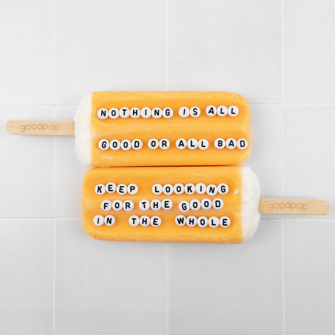 It's a good day to do good. 😌 . #goodpop #orangencream #creamsicle #dairyfree