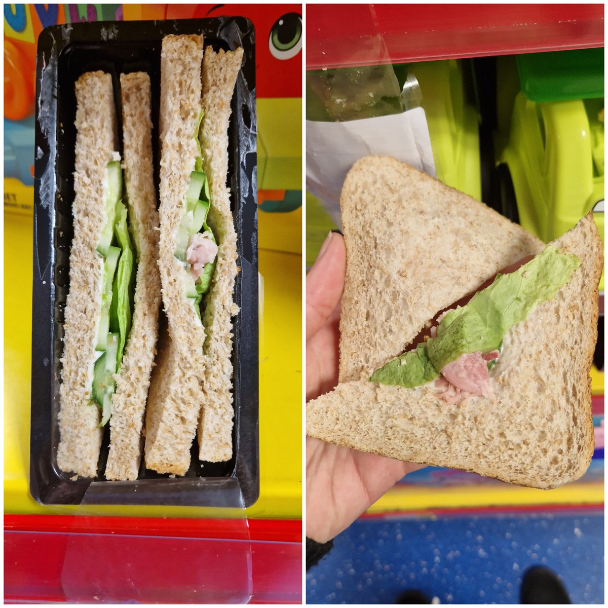 Hey there <a href="/NisaLocally/">Nisa Local</a> what is this? I paid for a ham salad sandwich not bread and a leaf...